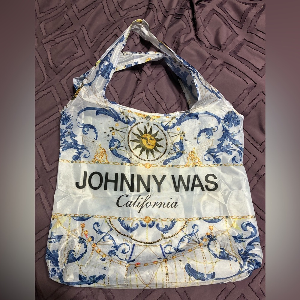 Johnny Was Blue and Gold Tote Bag